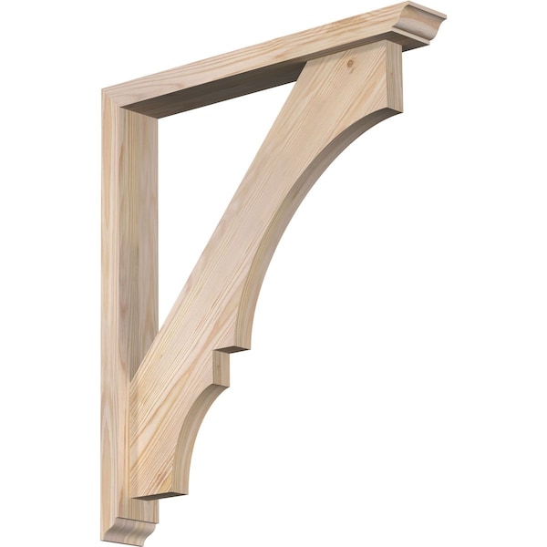 Ekena Millwork Balboa Traditional Smooth Bracket w/ Offset Brace, Douglas Fir, 3 1/2"W x 24"D x 28"H BKT0402X24X28BOA01SDF - main